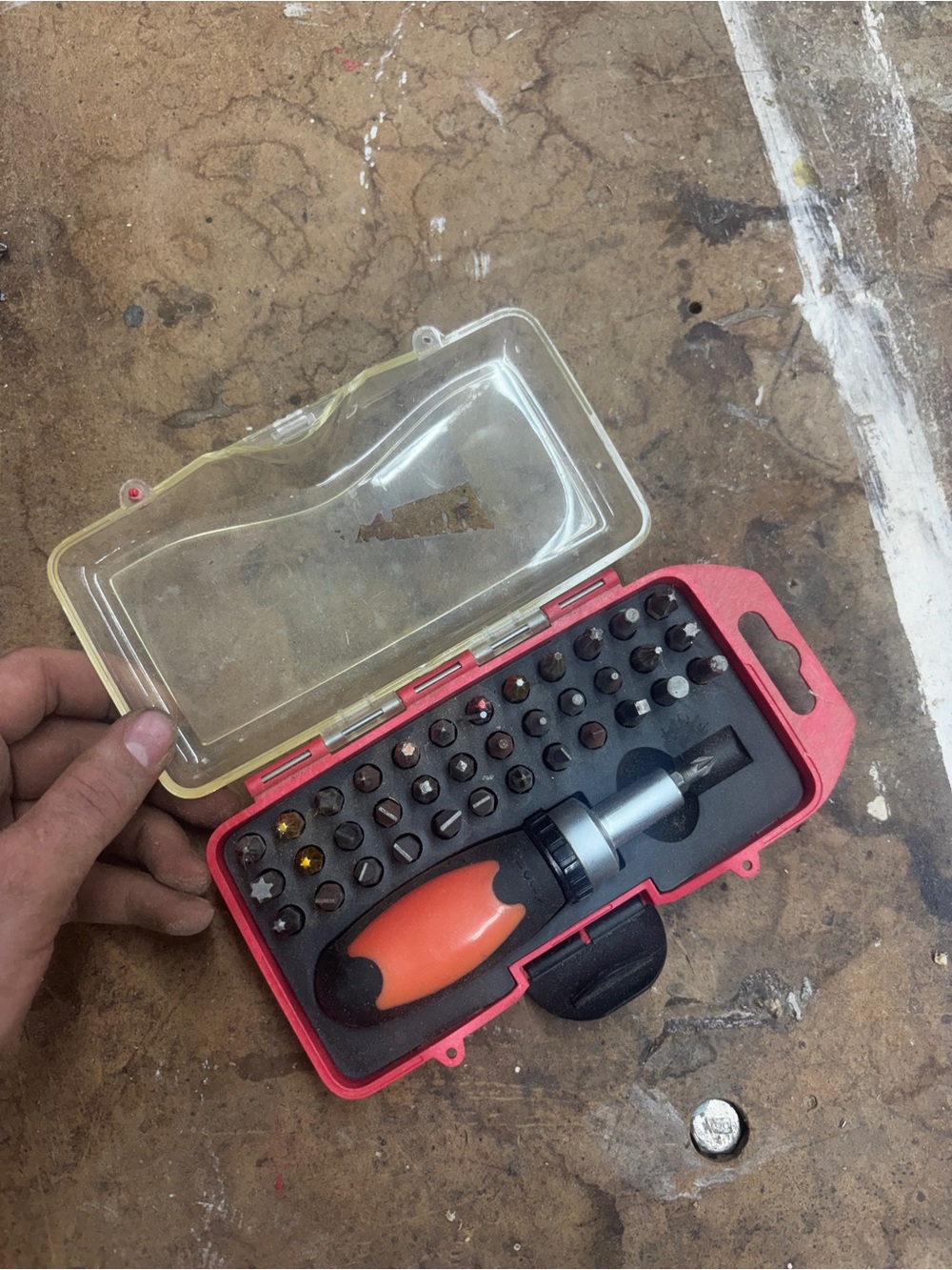 Orange and Black Precision Screwdriver Bit Set - Compact Case